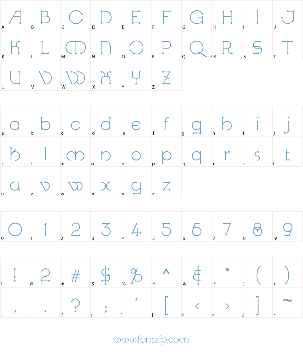 Kingthings Knobson Font Character